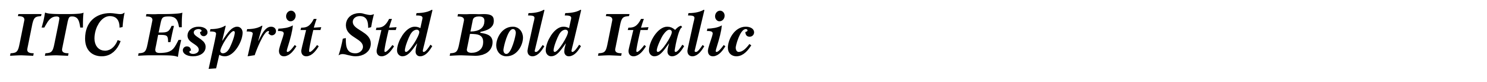 ITC Esprit Std Bold Italic